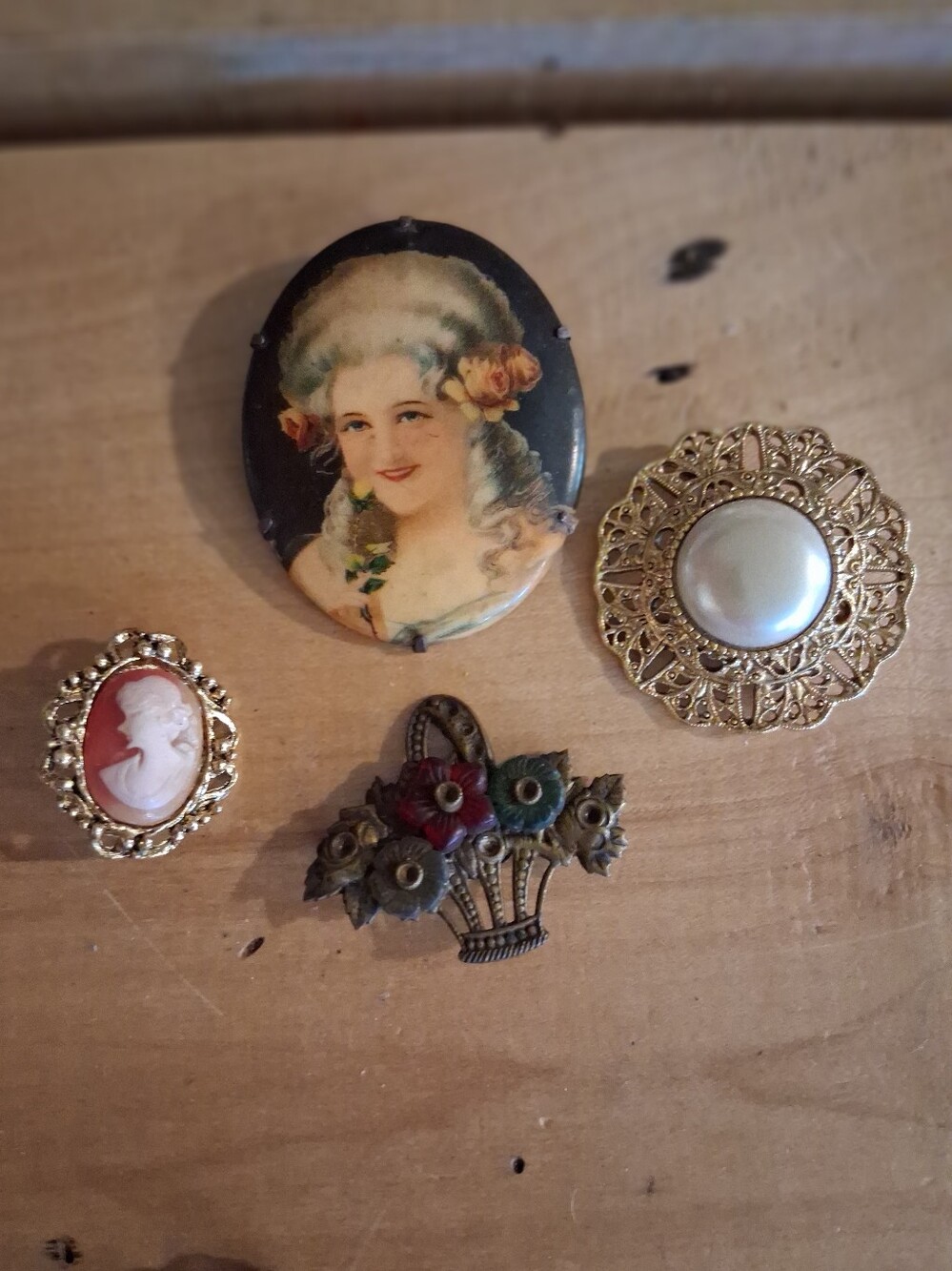 Set Of Vintage Brooches